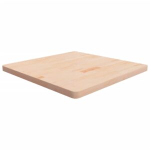 vidaXL firkantet bordplade 80x80x4 cm ubehandlet massivt egetræ