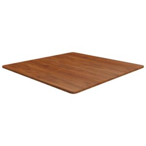 vidaXL firkantet bordplade 90x90x1,5 cm behandlet massivt eg mørkebrun