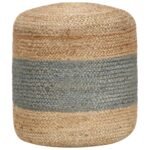 vidaXL håndlavet puf 40 x 45 cm jute olivengrøn - Kategori: Komfortable og praktiske puffer 4 vidaXL håndlavet puf 40 x 45 cm jute olivengrøn
