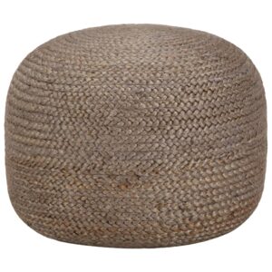 vidaXL håndlavet puf 45 x 30 cm jute lysegrå