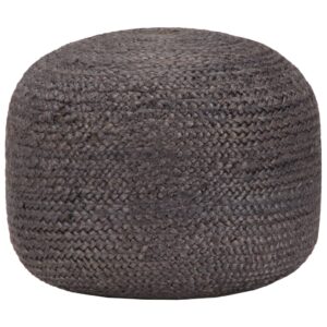 vidaXL håndlavet puf 45 x 30 cm jute mørkegrå