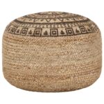 vidaXL håndlavet puf 45 x 30 jute brun