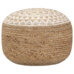 vidaXL håndlavet puf 45×30 cm jute hvid - Kategori: Komfortable og praktiske puffer 4 vidaXL håndlavet puf 45x30 cm jute hvid