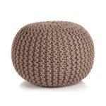 vidaXL håndstrikket puf bomuld 50 x 35 cm brun - Kategori: Komfortable og praktiske puffer 4 vidaXL håndstrikket puf bomuld 50 x 35 cm brun