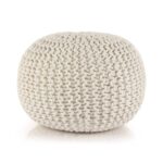 vidaXL håndstrikket puf bomuld 50 x 35 cm hvid - Kategori: Komfortable og praktiske puffer 4 vidaXL håndstrikket puf bomuld 50 x 35 cm hvid