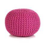 vidaXL håndstrikket puf bomuld 50 x 35 cm lyserød - Kategori: Komfortable og praktiske puffer 4 vidaXL håndstrikket puf bomuld 50 x 35 cm lyserød