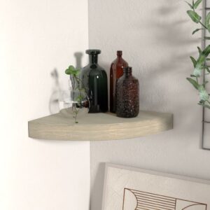vidaXL hjørnehylde 25x25x3,8 cm MDF egetræsfarvet