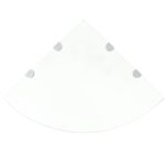 vidaXL hjørnehylde m. krombeslag klart glas 45×45 cm - Kategori: Stilfulde svævehylder 4 vidaXL hjørnehylde m. krombeslag klart glas 45x45 cm