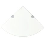 vidaXL hjørnehylder m. krombeslag 2 stk. 25×25 cm glas klar - Kategori: Stilfulde svævehylder 4 vidaXL hjørnehylder m. krombeslag 2 stk. 25x25 cm glas klar