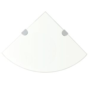 vidaXL hjørnehylder m. krombeslag 2 stk. 35x35 cm glas klar