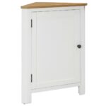 vidaXL hjørneskab 59 x 45 x 80 cm massivt egetræ - Kategori: Egetræshylder til hjemmet 4 vidaXL hjørneskab 59 x 45 x 80 cm massivt egetræ