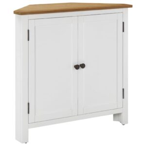 vidaXL hjørneskab 80x33,5x78 cm massivt egetræ