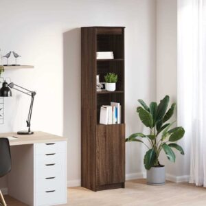 vidaXL højskab 37,5x35x180 cm konstrueret træ brun egetræsfarve