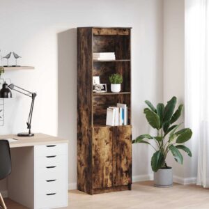 vidaXL højskab 50x35x180 cm konstrueret træ røget egetræsfarve