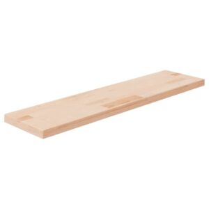 vidaXL hyldeplade 80x20x2,5 cm ubehandlet massivt egetræ