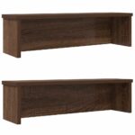vidaXL køkkenreoler kan stables 2 stk. 60x15x16 cm brun egetræsfarve