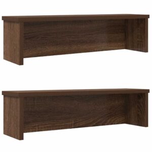vidaXL køkkenreoler kan stables 2 stk. 60x15x16 cm brun egetræsfarve
