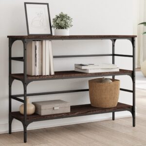 vidaXL konsolbord 100x32x75 cm konstrueret træ brun egetræsfarve