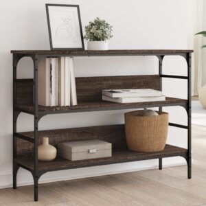 vidaXL konsolbord 100x32x75 cm konstrueret træ brun egetræsfarve