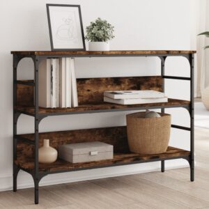 vidaXL konsolbord 100x32x75 cm konstrueret træ røget egetræsfarve