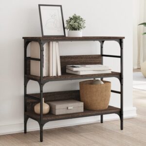 vidaXL konsolbord 75x32x75 cm konstrueret træ brun egetræsfarve