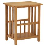 vidaXL magasinstativ 45x35x55 cm massivt egetræ