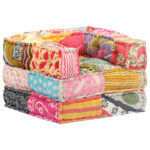 vidaXL modulpuf stof patchwork - Kategori: Komfortable og praktiske puffer 4 vidaXL modulpuf stof patchwork