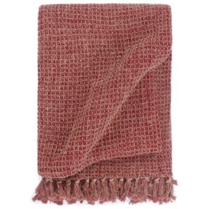 vidaXL plaid 160 x 210 cm bomuld bordeauxfarvet