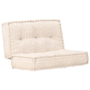 vidaXL puf 100x100x20 cm stof beige