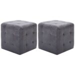 vidaXL puf 2 stk. 30 x 30 x 30 cm imiteret ruskind - Kategori: Komfortable og praktiske puffer 4 vidaXL puf 2 stk. 30 x 30 x 30 cm imiteret ruskind