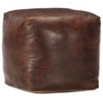 vidaXL puf 40 x 40 x 40 cm ægte gedeskind mørkebrun - Kategori: Komfortable og praktiske puffer 4 vidaXL puf 40 x 40 x 40 cm ægte gedeskind mørkebrun