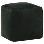 vidaXL puf 40x40x40 cm bomuldsvelour skovgrøn - Kategori: Komfortable og praktiske puffer 4 vidaXL puf 40x40x40 cm bomuldsvelour skovgrøn