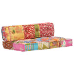 vidaXL puf med patchwork stof - Kategori: Komfortable og praktiske puffer 4 vidaXL puf med patchwork stof