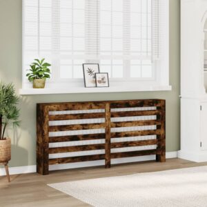 vidaXL radiatorskjuler 175x20x82 cm konstrueret træ røget egetræsfarve