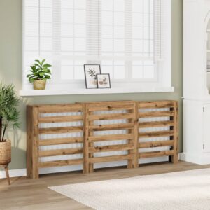 vidaXL radiatorskjuler 205x21,5x83,5 cm konstrueret træ egetræsfarve