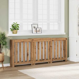 vidaXL radiatorskjuler 205x21,5x83,5 cm konstrueret træ egetræsfarve