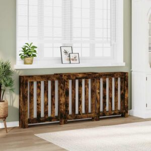 vidaXL radiatorskjuler 205x21,5x83,5 cm konstrueret træ røget egetræ