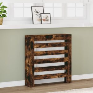 vidaXL radiatorskjuler 78x20x82 cm konstrueret træ røget egetræsfarve