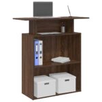 vidaXL receptionsskranke 100x40x104 cm brun egetræsfarve - Kategori: Egetræshylder til hjemmet 4 vidaXL receptionsskranke 100x40x104 cm brun egetræsfarve