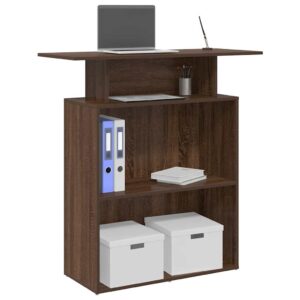 vidaXL receptionsskranke 100x40x104 cm brun egetræsfarve
