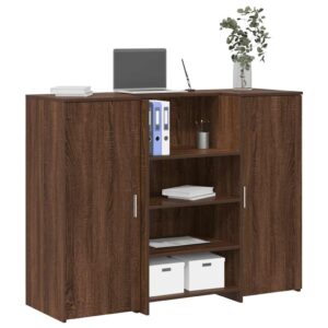 vidaXL receptionsskranke 135x50x103,5 cm brun egetræsfarve