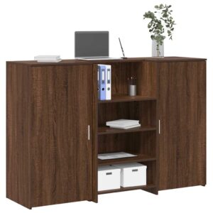 vidaXL receptionsskranke 155x50x103,5 cm brun egetræsfarve