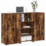 vidaXL receptionsskranke 155x50x103,5 cm røget egetræsfarve