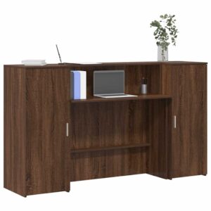 vidaXL receptionsskranke 180x50x103,5 cm brun egetræsfarve