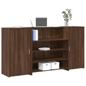 vidaXL receptionsskranke 200x50x103,5 cm brun egetræsfarve