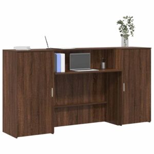 vidaXL receptionsskranke 200x50x103,5 cm brun egetræsfarve