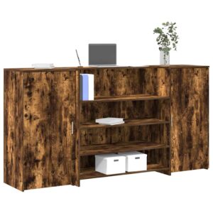 vidaXL receptionsskranke 200x50x103,5 cm røget egetræsfarve
