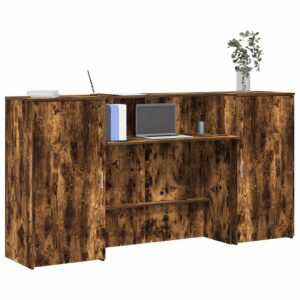 vidaXL receptionsskranke 200x50x103,5 cm røget egetræsfarve