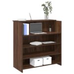 vidaXL receptionsskranke brun egetræsfarve 100x50x103,5 cm - Kategori: Egetræshylder til hjemmet 4 vidaXL receptionsskranke brun egetræsfarve 100x50x103,5 cm