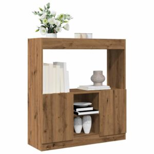 vidaXL reol 92x33x100 cm konstrueret træ egetræsfarve